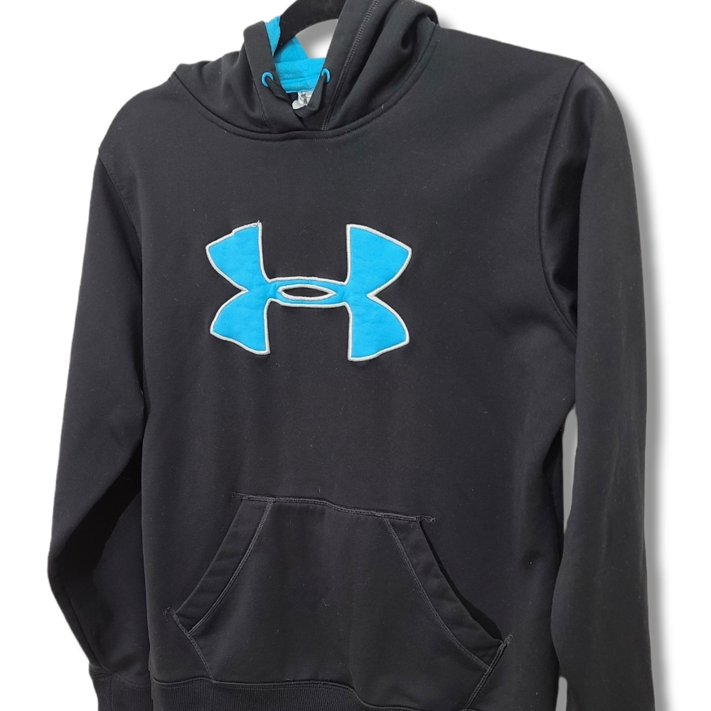 Under Armour boys sz 10 Large Black/blue Hoodie